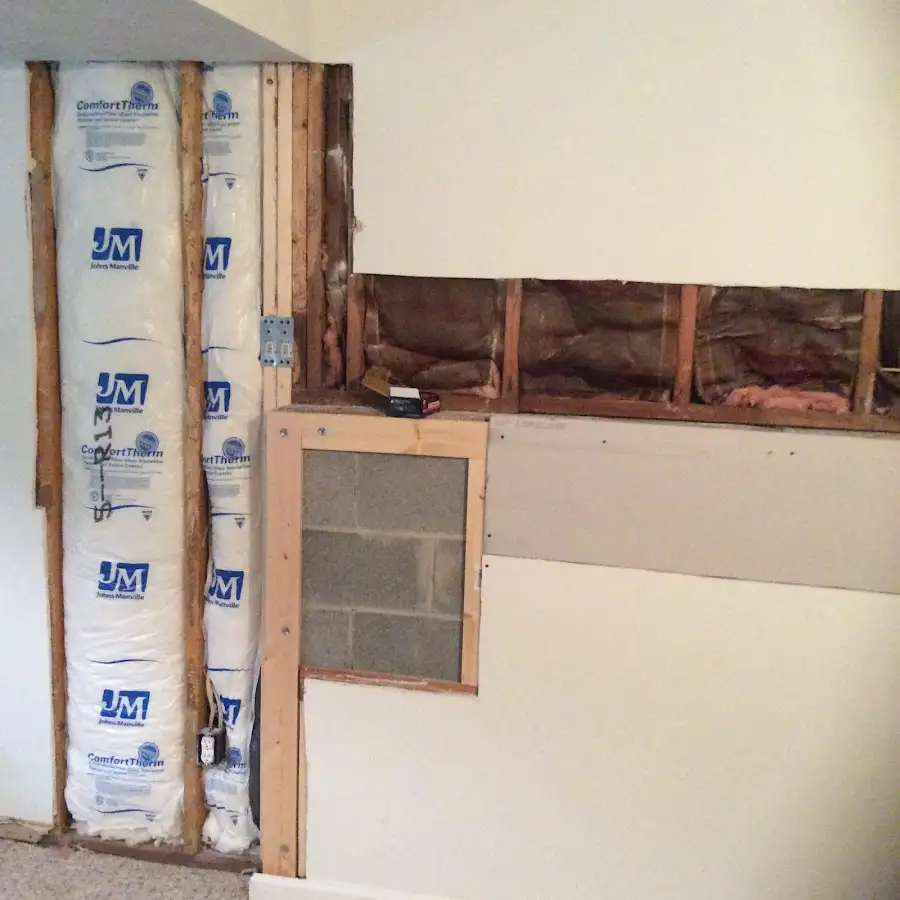 Wall insulation replacement during Structural Drying in West Brandywine